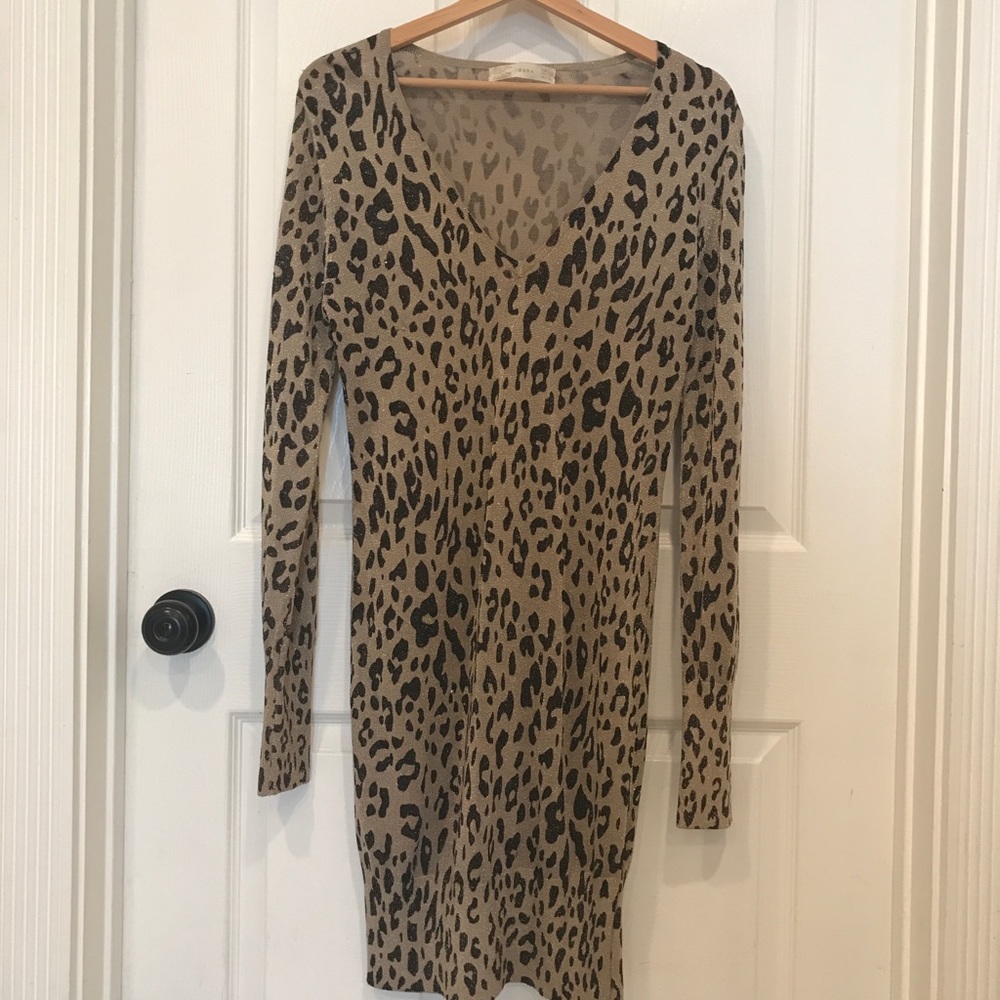 Zara leopard knit dress